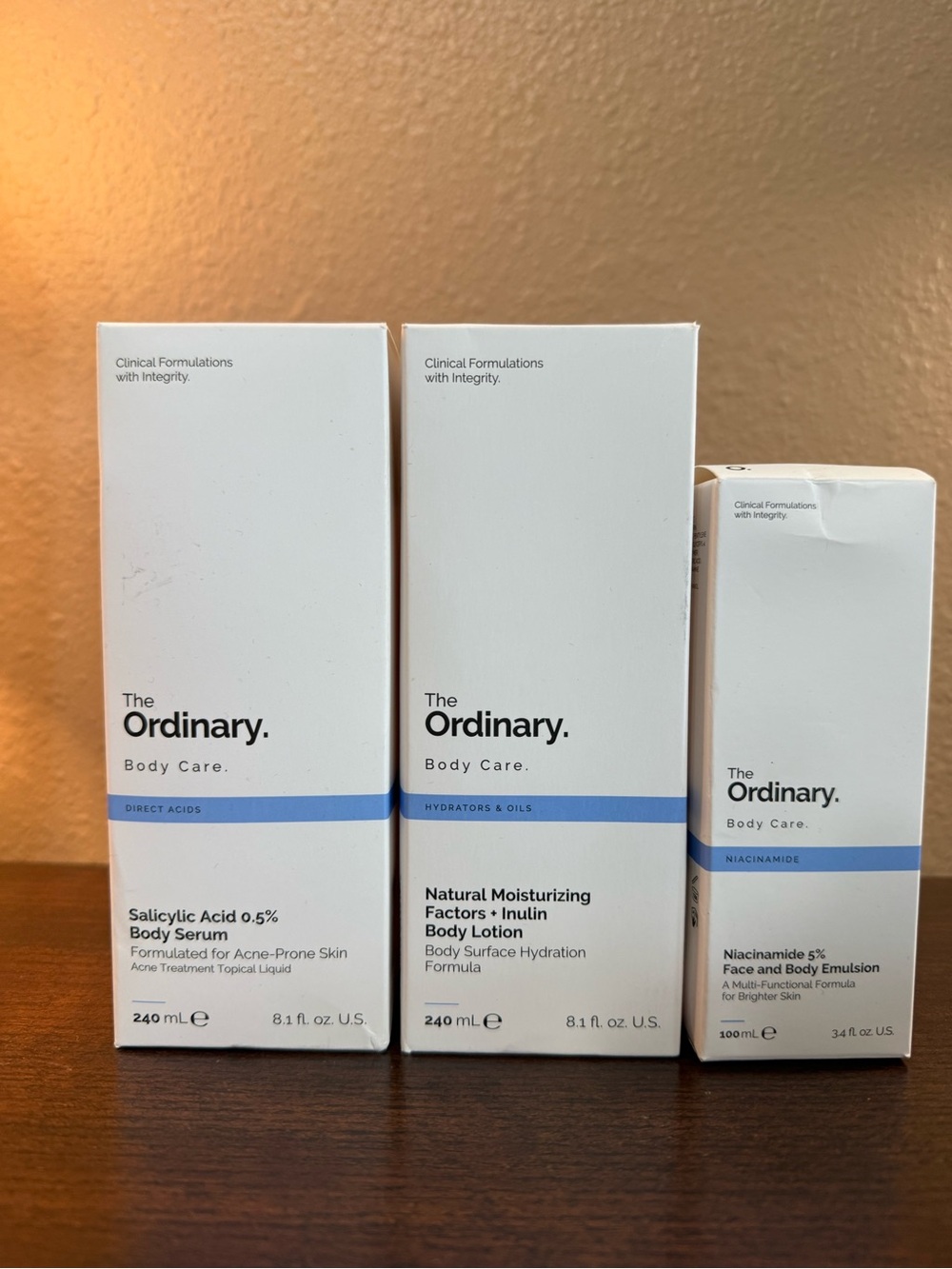 The Ordinary Body Care products, new in box.